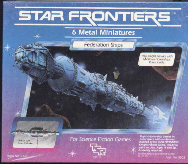 Jpeg picture of TSR's Star Frontiers Federation miniature box.