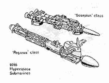 Jpeg picture of Valiant's Scorpius and Pegasus Class Hyperspace Sub miniature.