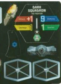Jpeg picture of WizKids' Star Wars Dark Squadron miniature, unpunched.