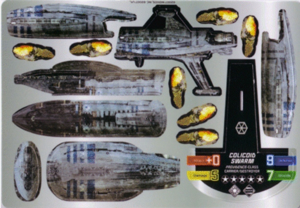 Jpeg picture of WizKids' Star Wars Colicoid Swarm miniature, unpunched.